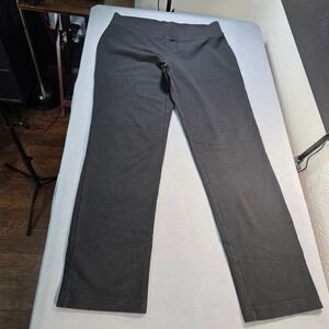 Pure Jill J. Jill Black Pima Cotton Modal Straight Leg Knit Pants Womens Small